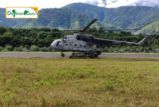 Mi17 Helicopter Joins Hand With Indian Army