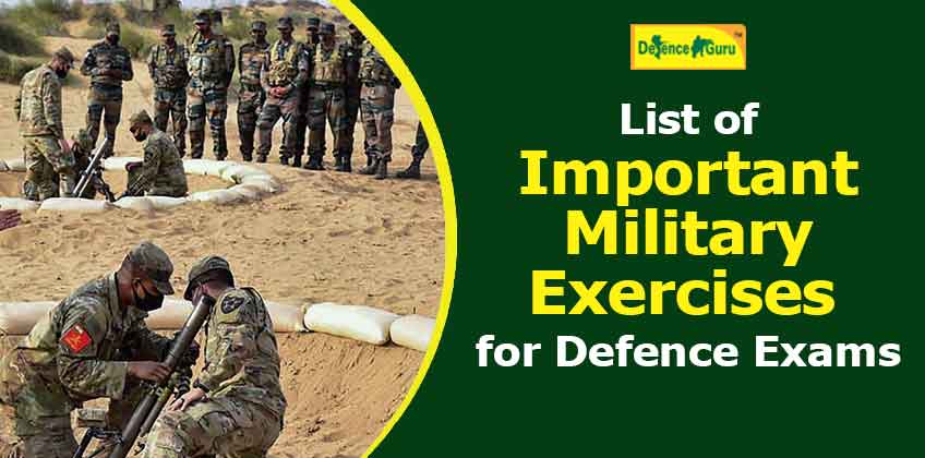 List of Important Military Exercises for Defence Exams
