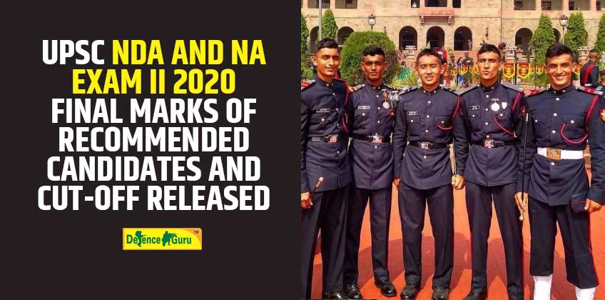NDA-2 2020 Final Marks Of Recommended Candidates and Cut-Off Released