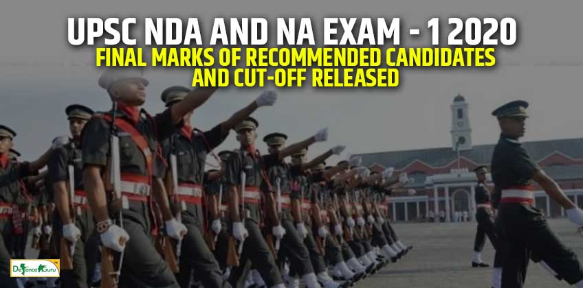 UPSC NDA & NA Exam-1 2020  Final Marks and Cut-Off Released