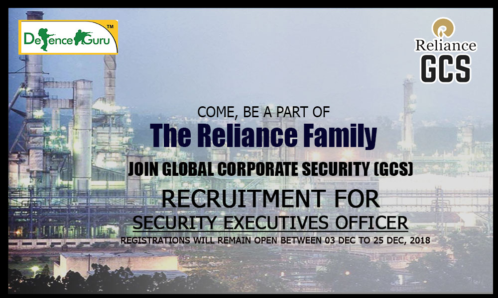 Reliance Global Corporate Security Executives officer Recruitment