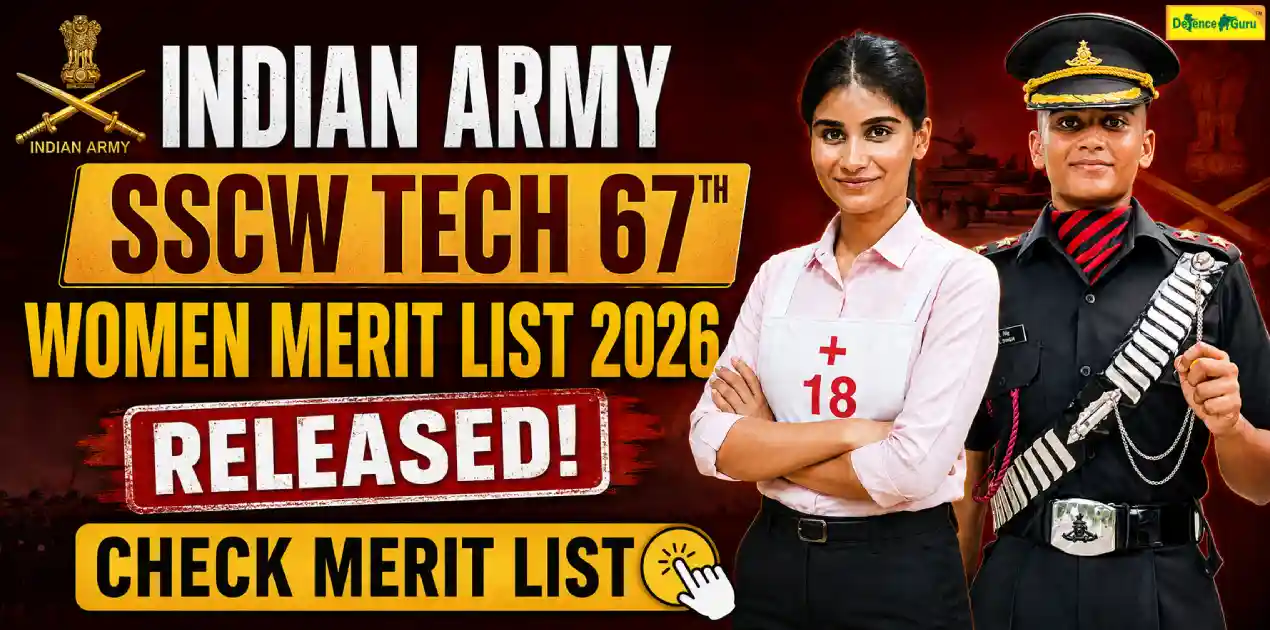 SSCW Tech 67 Merit List