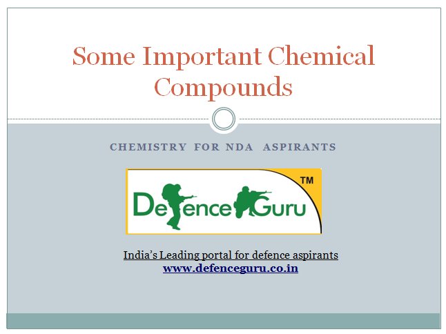 Some Important Chemical Compounds