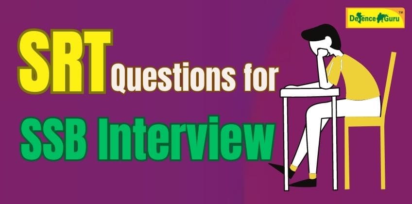 SRT Questions for upcoming NDA-1 2023 SSB Interview