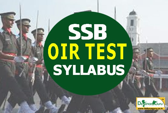 SSB OIR Test Syllabus