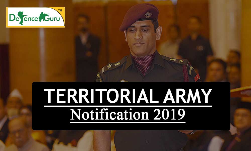 Territorial Army Notification 2019-Apply Now