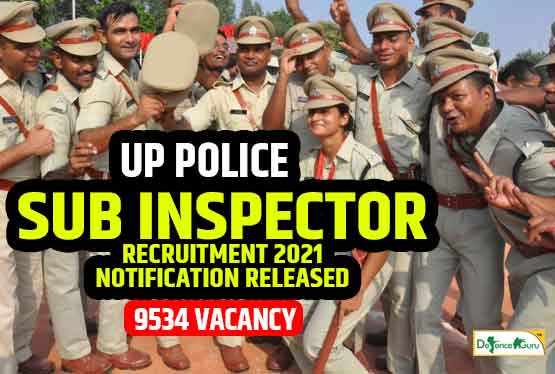UP Police Sub Inspector (SI) Recruitment 2021 Notification Out